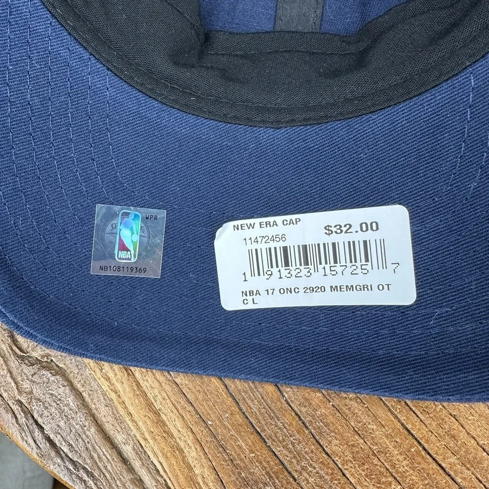 New Era Memphis Grizzlies NBA 29TWENTY Navy Blue Relaxed Fit Hat Size Large